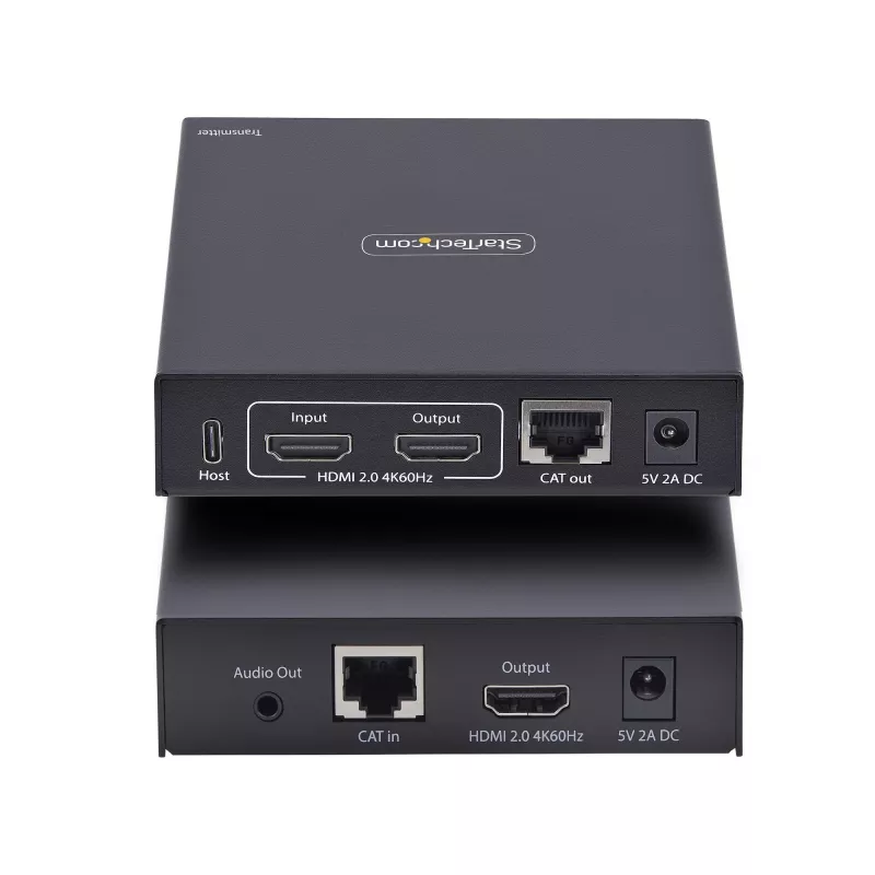 StarTech.com HDMI KVM pikendaja IP-võrgu kaudu, 4K 60Hz, draiverivaba, HDMI ja USB üle Ethernet/CAT6, AVoIP, saatja ja vastuvõtja komplekt, sisaldab kinnituskomplekte
