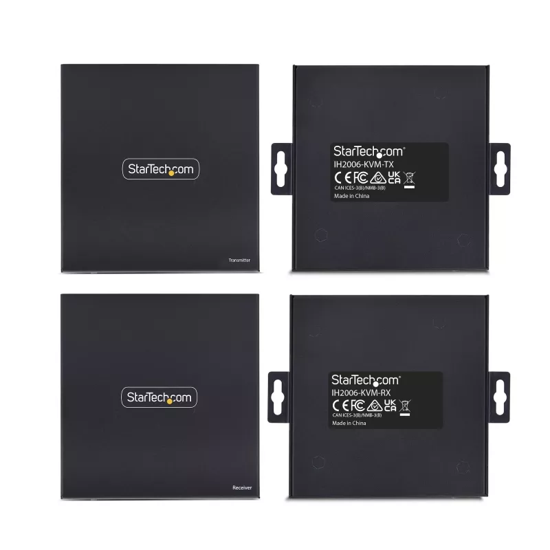 StarTech.com HDMI KVM pikendaja IP-võrgu kaudu, 4K 60Hz, draiverivaba, HDMI ja USB üle Ethernet/CAT6, AVoIP, saatja ja vastuvõtja komplekt, sisaldab kinnituskomplekte
