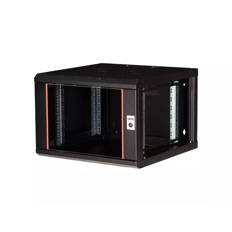 Seinale kinnitatav 19-tolline rack-kapp ROLINE Pro 7U 600x600 WxD, must, võtmelukk, IP20