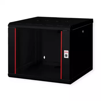 ROLINE 19-tolline seinale paigaldatav riiul Pro 9U, 600x600 LxS, must, võtmelukk, IP20
