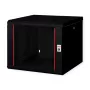 ROLINE 19-tolline seinale paigaldatav riiul Pro 9U, 600x600 LxS, must, võtmelukk, IP20