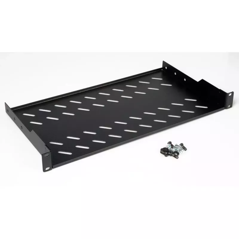 Riiulipaneel ROLINE 19-tolline 1U 250mm sügavus 15kg must
