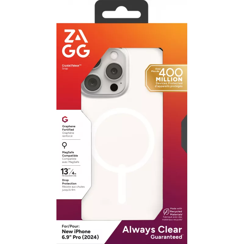 ZAGG Crystal Palace Snap' i ümbris Apple iPhone 16 Pro Max Läbipaistev