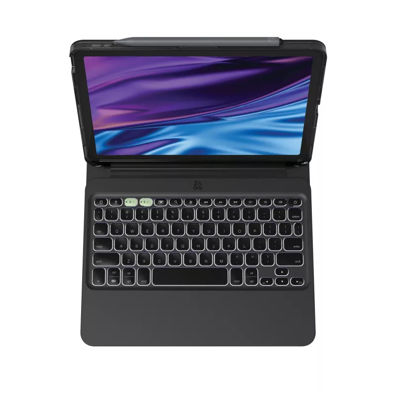 ZAGG Pro Keys 2 Bluetooth-klaviatuur QWERTZ saksa must iPad Air 11 jaoks