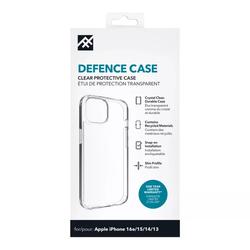 IFROGZ Defence ümbris iPhone 17e/16e/15/14/13 Clear, Cover, Apple, iPhone 17e/16e/15/14/13, 15.5 cm (6.1 tolli), Läbipaistev