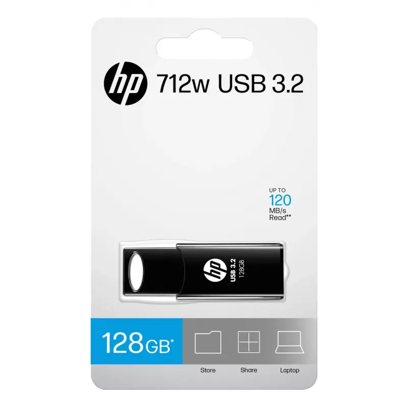 HP 712w USB-mälupulk 128 GB USB Type-A 3.2 Gen 1 (3.1 Gen 1) Must