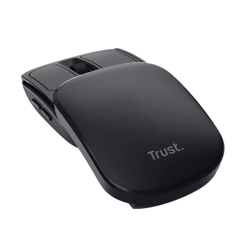 Hiir TRUST Travel mõlemakäeline RF-juhtmevaba 2400 DPI, 6 nuppu, must