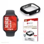 Ekraanikaitse PanzerGlass Displex 10H Apple Watch SE3/SE2/SE (44mm) jaoks — täiskorpus, IP68, klõpsatav, must matt