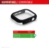 Ekraanikaitse PanzerGlass Displex 10H Apple Watch SE3/SE2/SE (44mm) jaoks — täiskorpus, IP68, klõpsatav, must matt