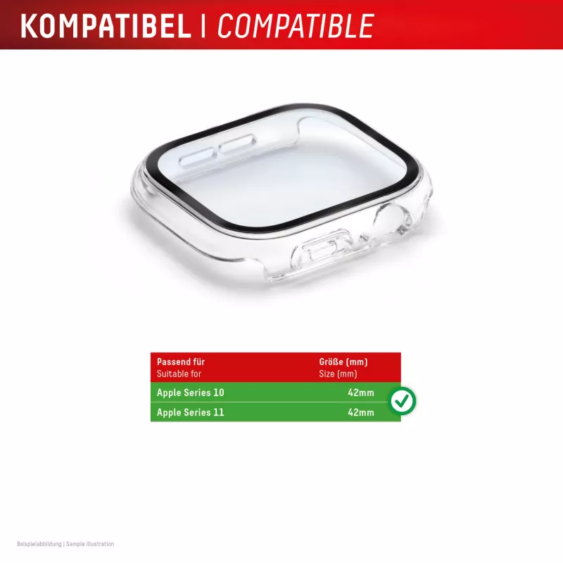 Tervikkeha kaitsja e.v.i. DISPLEX Apple Series 10 42mm Läbipaistev — täielikult kattev kaitsekile Apple Watch Series 10 42mm jaoks