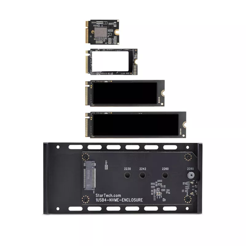 StarTech.com USB4 M.2 NVMe korpus, 40Gbps, väline USB-C/Thunderbolt NVMe SSD korpus, alumiiniumist jahutusradiaatoriga kest, B+M/M-Key