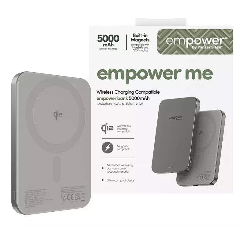 Akupank PanzerGlass empower by empower Bank 5000mAh Titanium