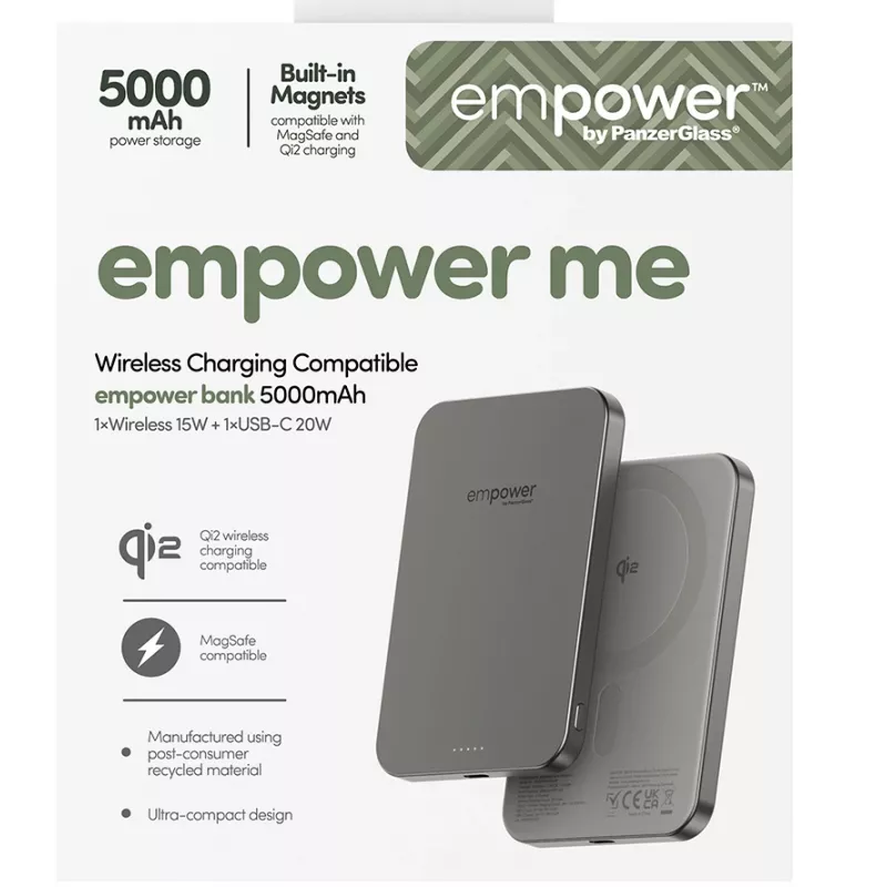 Akupank PanzerGlass empower by empower Bank 5000mAh Titanium