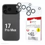 Displex Full Cover Camera Lens Glass iPhone 17 Pro Max, 10H, täielik kaamerakaitse, kiirkinnitus, 2 tk