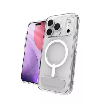 ZAGG Crystal Palace Snap Kickstand ümbris Apple iPhone 17 Pro jaoks, läbipaistev