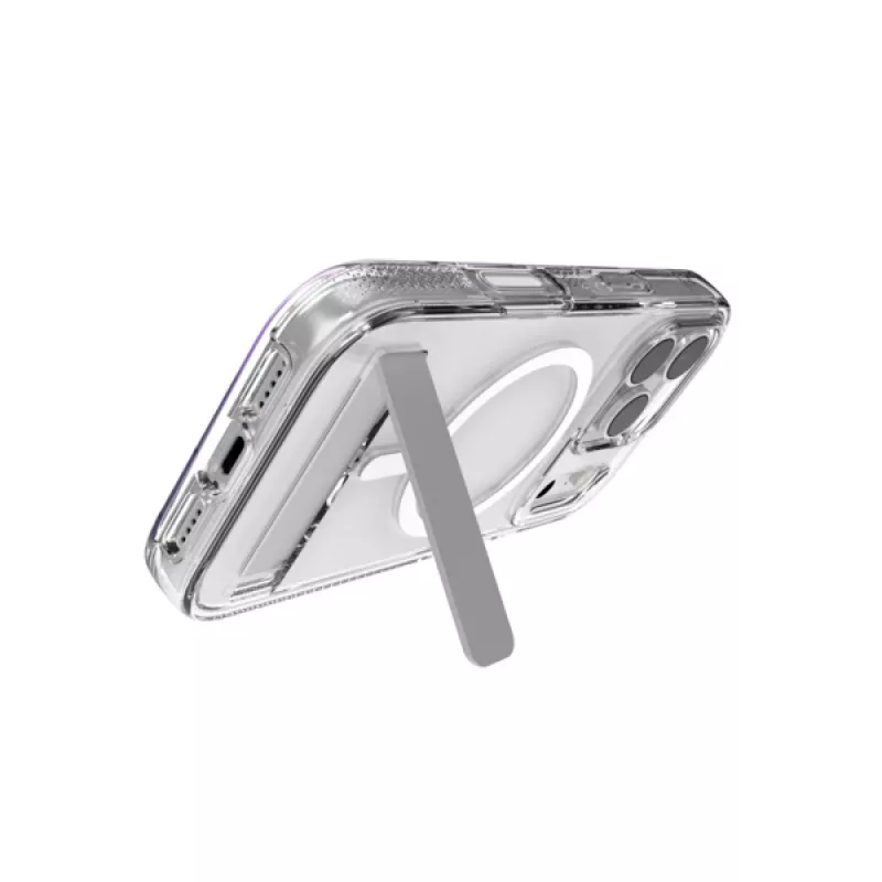 ZAGG Crystal Palace Snap Kickstand ümbris Apple iPhone 17 Pro jaoks, läbipaistev
