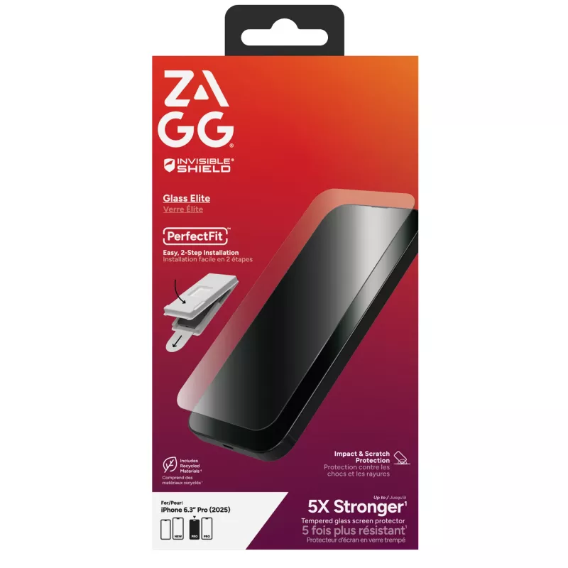 InvisibleShield Glass Elite ekraanikaitse Apple iPhone 17 Pro jaoks