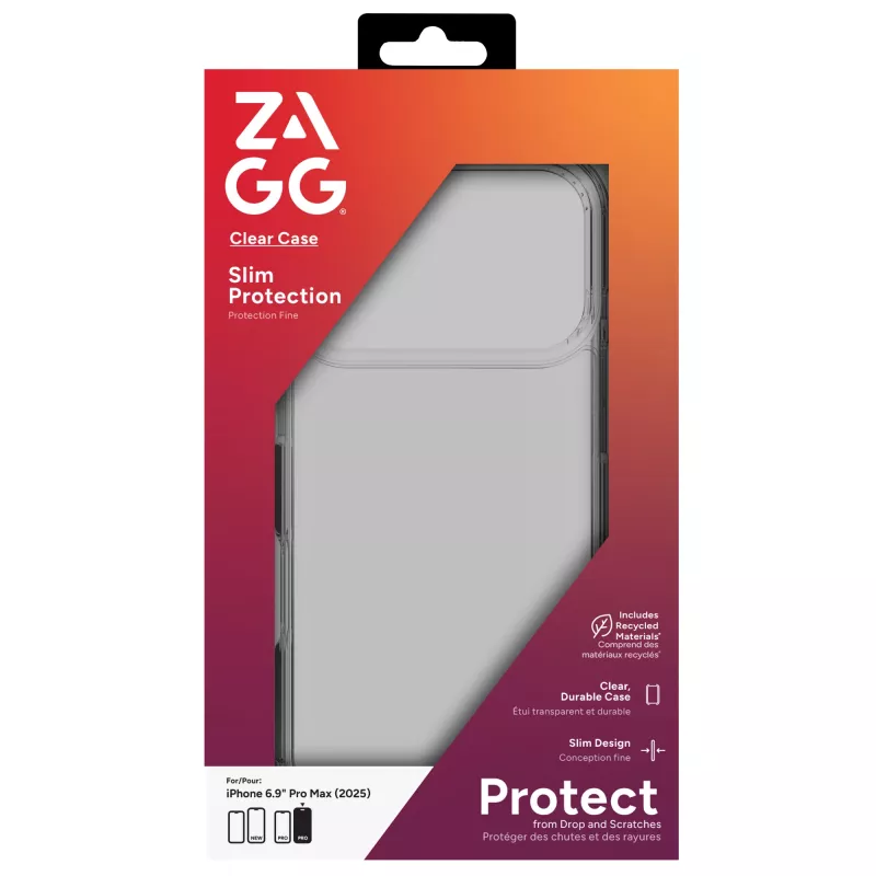 ZAGG Clear ümbris Apple iPhone 17 Pro Max jaoks, kate, Apple, iPhone 17 Pro Max, 17,5 cm (6,9 tolli), läbipaistev