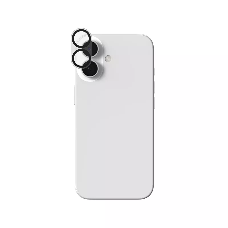 InvisibleShield Glass Elite objektiivikaitse Apple iPhone 17/16/16+ jaoks, must