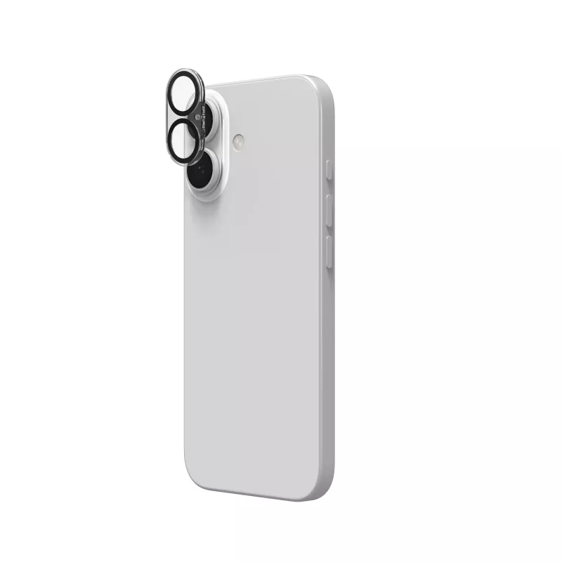 InvisibleShield Glass Elite objektiivikaitse Apple iPhone 17/16/16+ jaoks, must