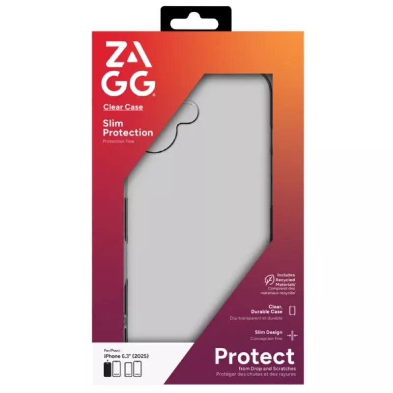 ZAGG Clear ümbris Apple iPhone 17 jaoks, ümbris, Apple, iPhone 17, 16 cm (6,3 tolli), läbipaistev