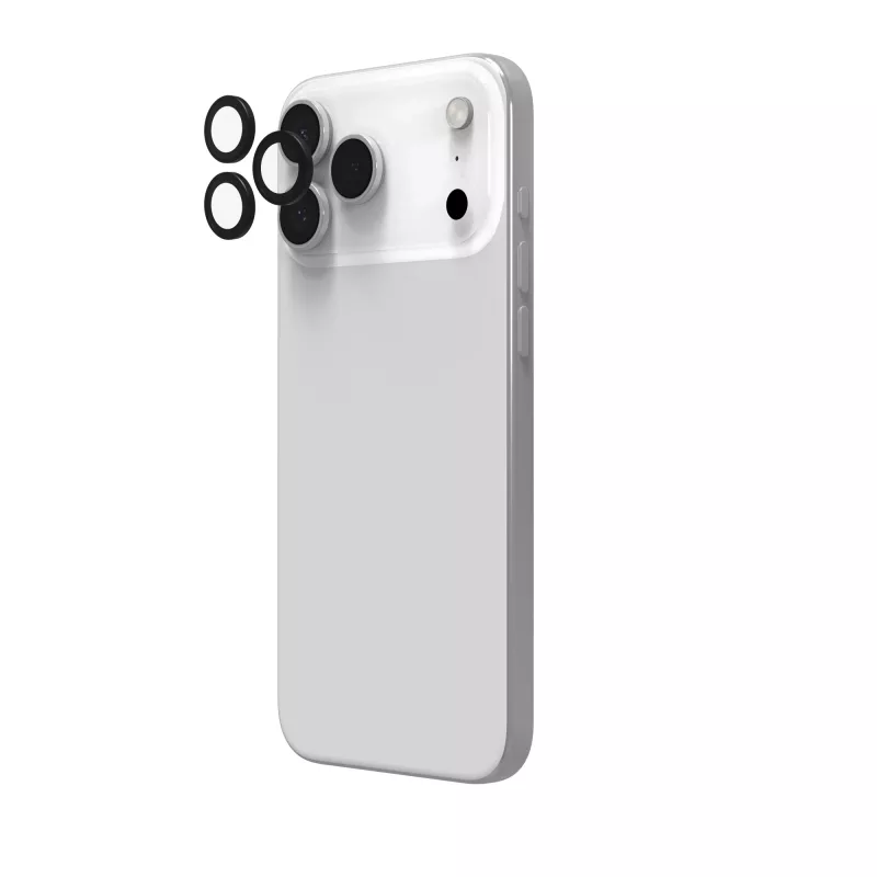 InvisibleShield Glass Elite (CameraRings) Objektiivi kaitse Apple iPhone 17 Pro/17 Pro Max 16 Pro/16 Pro Max/15 Pro/15 Pro Max Must