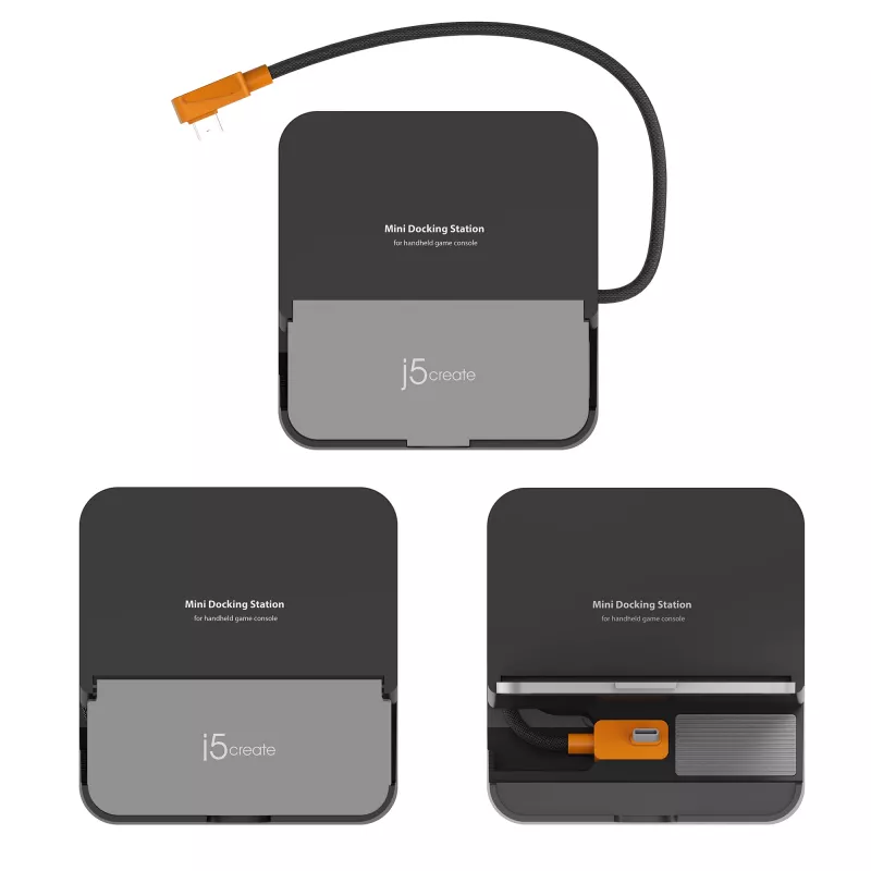 Mobiilseadme dokkimisjaam j5 create JCD624-N USB USB-C iPhone 16/15 ja Samsung Galaxy seeriale, 100×250×28,5 mm, 238 g, must/hall