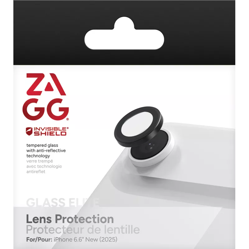 InvisibleShield Glass Elite (CameraRings) objektiivikaitse Apple iPhone 17 Airile, must