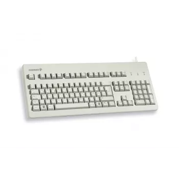 CHERRY G80-3000 Must SWITCH, klaviatuur, juhtmega, helehall, USB/PS2 (QWERTY - UK)
