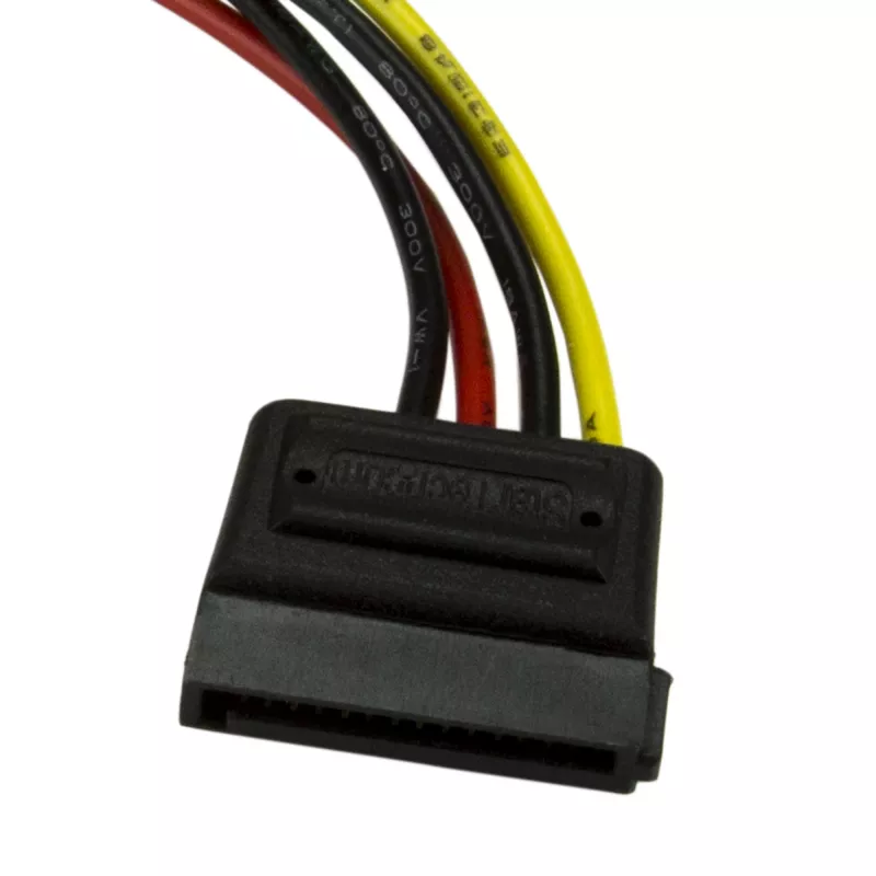 StarTech.com 6in 4 Pin LP4 to SATA toitekaabli adapter, Molex (4-kontaktiline), SATA 15-kontaktiline, 0,152 m, Isane, Sirge, Sirge
