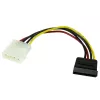 StarTech.com 6in 4 Pin LP4 to SATA toitekaabli adapter, Molex (4-kontaktiline), SATA 15-kontaktiline, 0,152 m, Isane, Sirge, Sirge