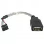 StarTech.com 6-tolline USB 2.0 kaabel - USB A emane USB emaplaadi 4 kontaktiga päisesse F/F