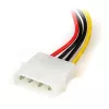 StarTech.com 6-tolline 4 kontaktiga LP4-lt nurga all SATA toitekaabli adapter