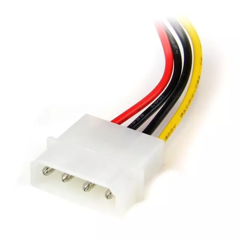 StarTech.com 6-tolline 4 kontaktiga LP4-lt nurga all SATA toitekaabli adapter