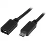 StarTech.com Micro-USB pikenduskaabel - Isane/Emane - 0,5 m (20 tolli), 0,5 m, Micro-USB B, Micro-USB B, USB 2.0, 0,48 Gbit/s, Must
