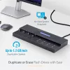 StarTech.com eraldiseisev 1 kuni 15 USB-mälupulga duplikaator ja kustutaja, mitme USB-mälupulga kopeerija, süsteemi ja faili ning kogu ketta kopeerimine kiirusega 1,5 GB/min, ühe- ja kolmekäiguline kustutamine, LCD-ekraan – TAA
