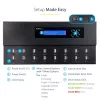 StarTech.com eraldiseisev 1 kuni 15 USB-mälupulga duplikaator ja kustutaja, mitme USB-mälupulga kopeerija, süsteemi ja faili ning kogu ketta kopeerimine kiirusega 1,5 GB/min, ühe- ja kolmekäiguline kustutamine, LCD-ekraan – TAA