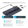 StarTech.com eraldiseisev 1 kuni 15 USB-mälupulga duplikaator ja kustutaja, mitme USB-mälupulga kopeerija, süsteemi ja faili ning kogu ketta kopeerimine kiirusega 1,5 GB/min, ühe- ja kolmekäiguline kustutamine, LCD-ekraan – TAA