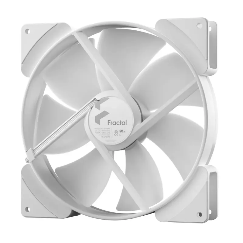 Fractal Design Prisma AL-18 ARGB PWM korpuse ventilaator, 180 mm, valge