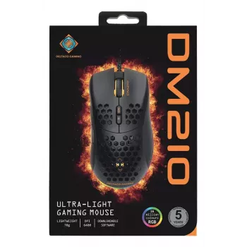 Mänguhiir Deltaco DM210 juhtmega üliõhuke RGB must