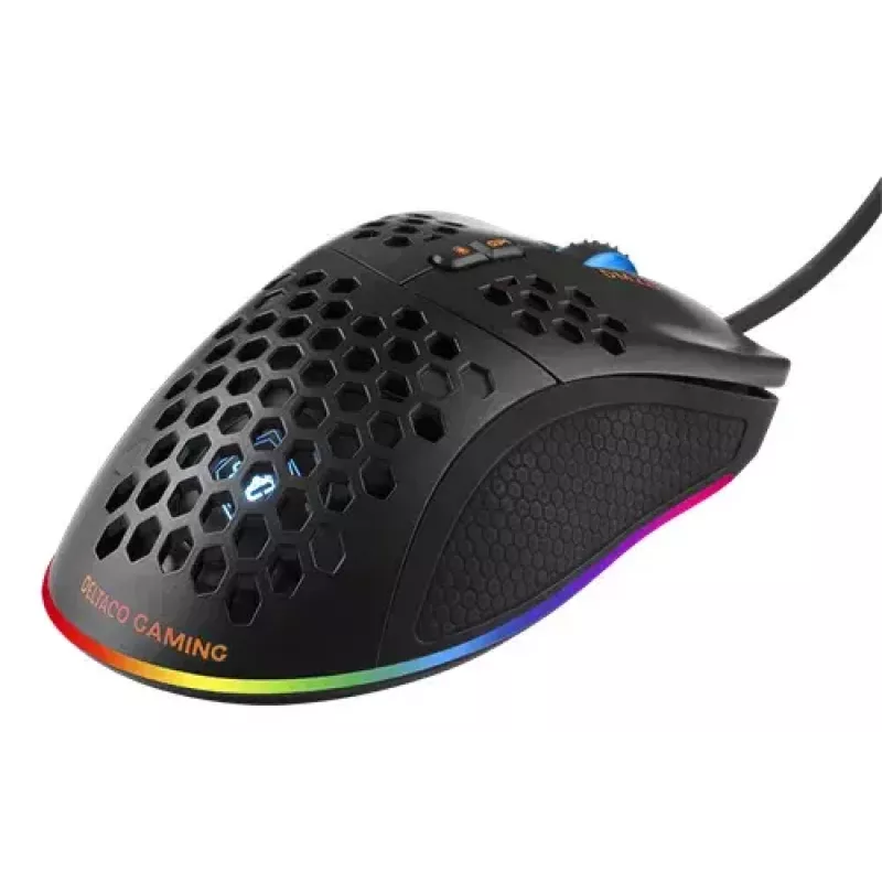 Mänguhiir Deltaco DM210 juhtmega üliõhuke RGB must