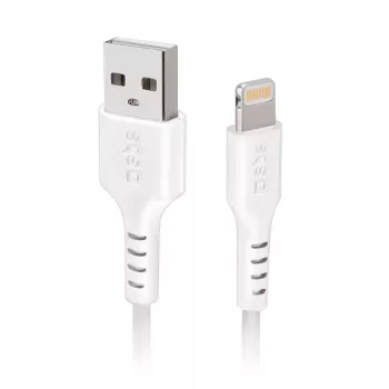 Lightning-kaabel SBS TECABLEUSBIP5289W 2m valge USB A