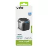 Mobile device charger SBS Mobile TEADAPT2USBUNI — must/hõbedane, USB adapter