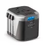 Mobile device charger SBS Mobile TEADAPT2USBUNI — must/hõbedane, USB adapter