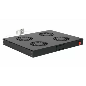 Equip jahutusventilaatorid 19', 1U, 4 VENTILAATORIT, RAL9005 must