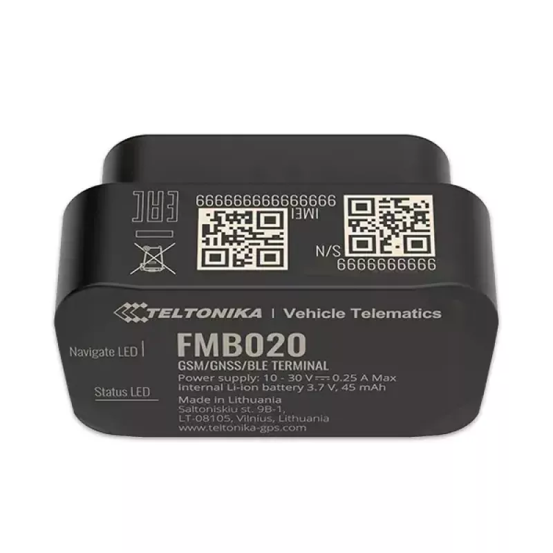 GPS-jälgija Teltonika FMB020 auto must tolmukindel 0,128 GB