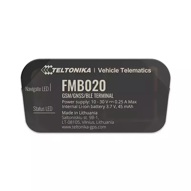 GPS-jälgija Teltonika FMB020 auto must tolmukindel 0,128 GB