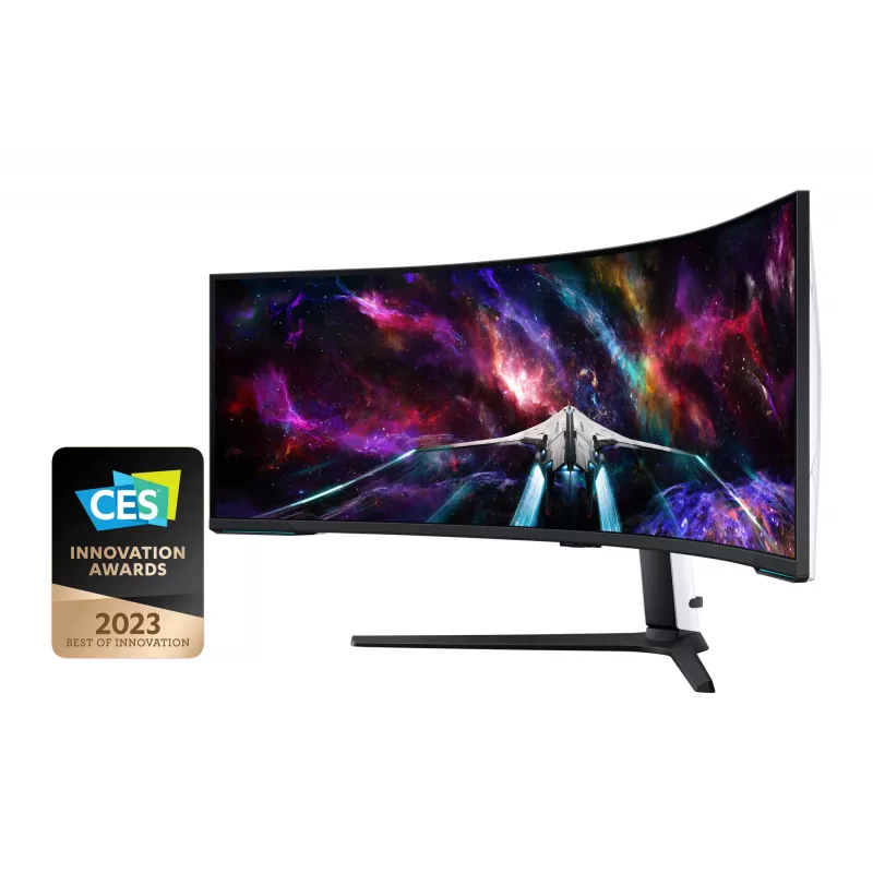 Samsung G95NC arvutimonitor 144,8 cm (57 tolli) 7680 x 2160 Dual UHD QLED Valge