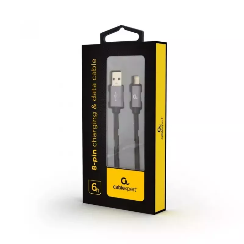Mobiiltelefoni kaabel GEMBIRD USB A – Lightning CCB-MUSB2B-AMLM-6 1,8 m USB 2.0 Must