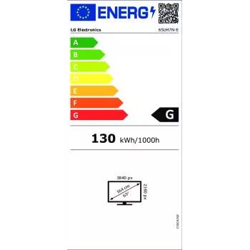 LG 65UH7N-E Digitaalne infokuva lameekraan 165,1 cm (65 tolli) LED Wi-Fi 700 cd/m² 4K Ultra HD Must Sisseehitatud protsessor WebOS 24/7